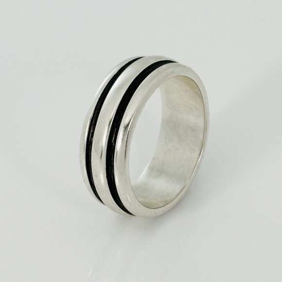 Size 11.5 Tiffany & Co Vintage Atlas Groove Ring Mens Unisex in Sterling Silver